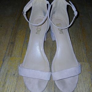 Brash Pink Strapped Block Heeled Heels Size 8